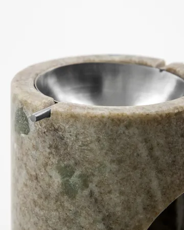 Quemador de aceite Marble  - Beige, acabado en plata - Meraki