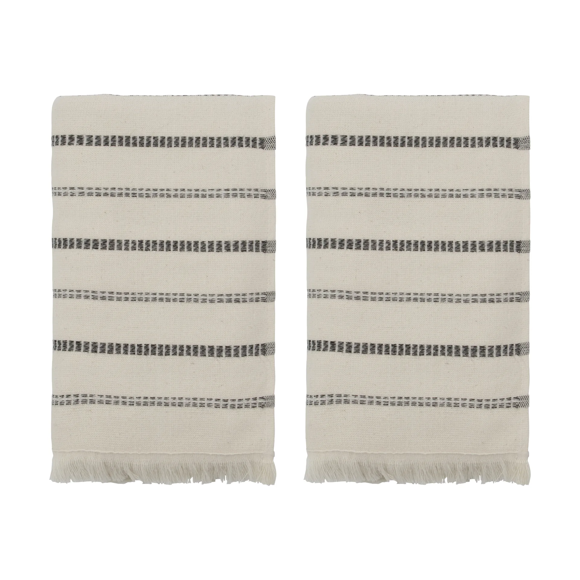 Set de 2 toallas True , Blanco roto-negro, 50x100 cm Meraki