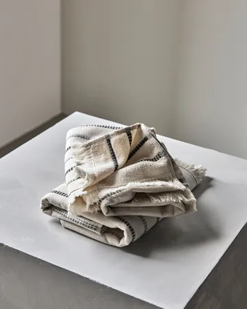 Set de 2 toallas True  - Blanco roto-negro, 50x100 cm - Meraki