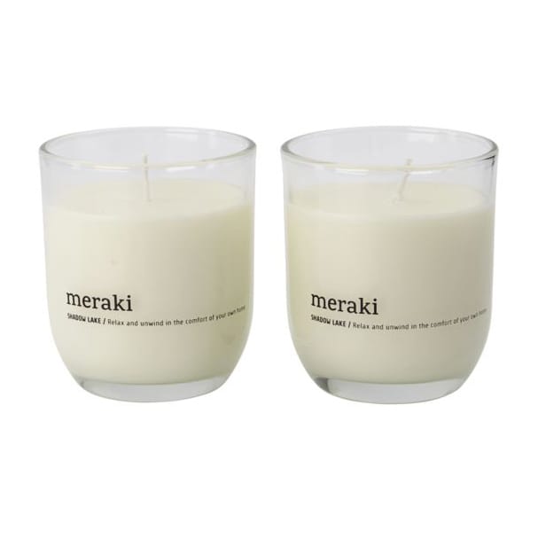 Set de 2 velas perfumadas Meraki 22 horas - Shadow lake - Meraki