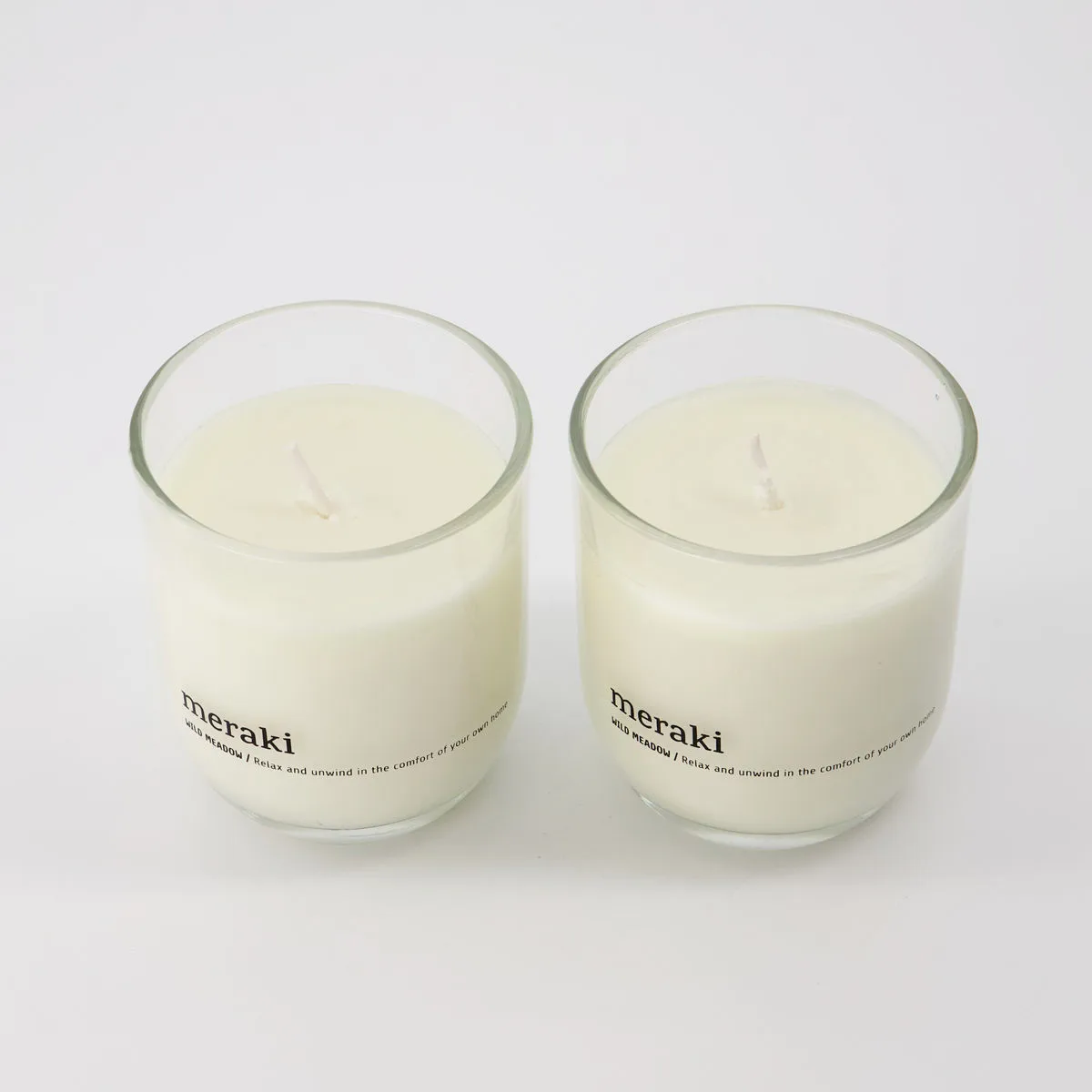 Set de 2 velas perfumadas Meraki 22 horas, Wild meadow Meraki