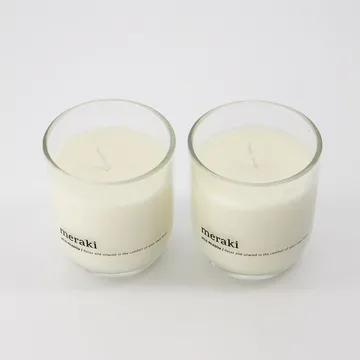 Set de 2 velas perfumadas Meraki 22 horas - Wild meadow - Meraki