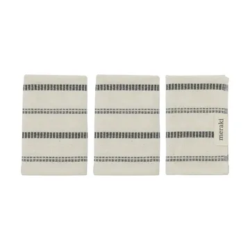 Set de 3 toallitas True - Blanco roto-negro - Meraki