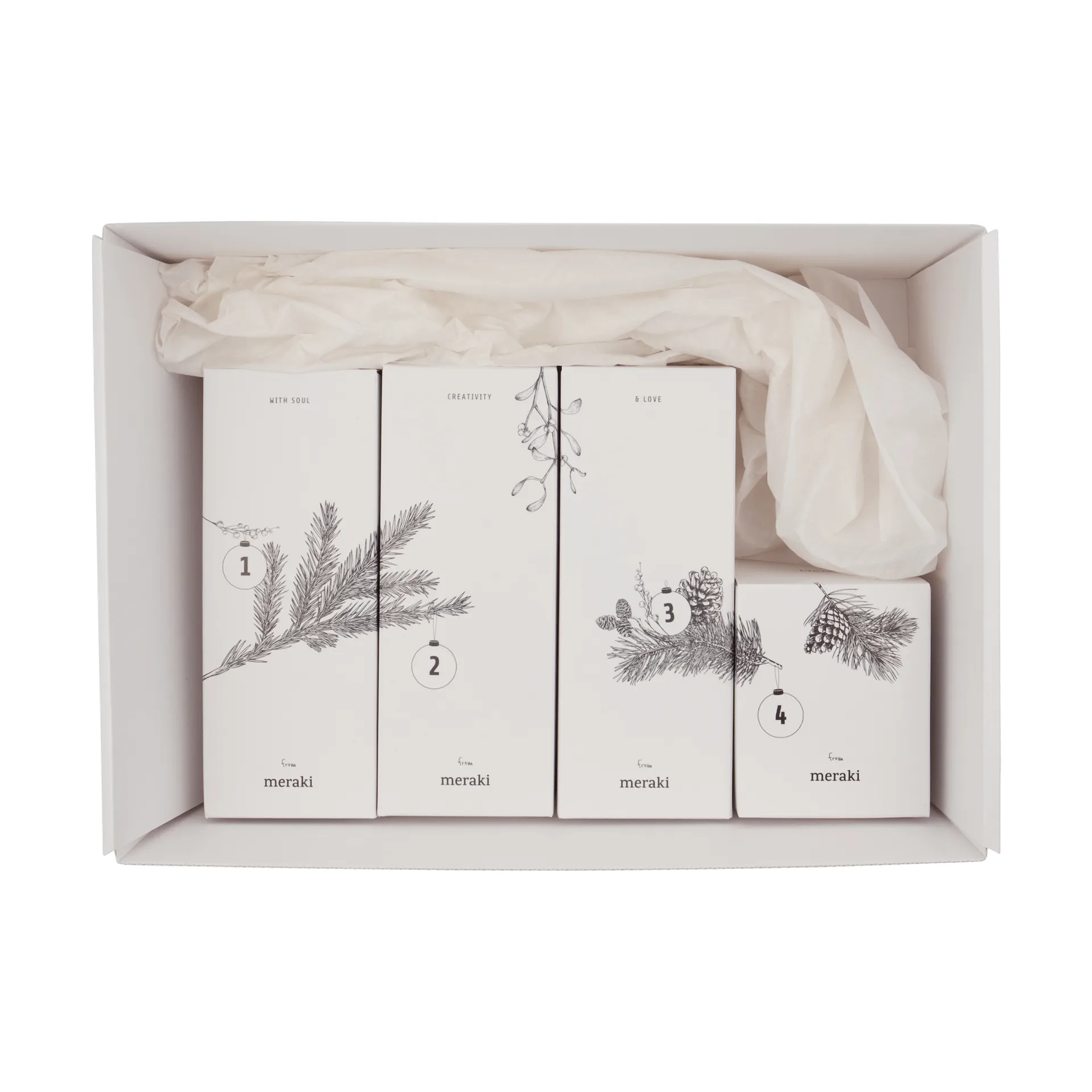 Set de regalo Meraki, calendario de adviento, Meadow bliss, Silent amber Meraki
