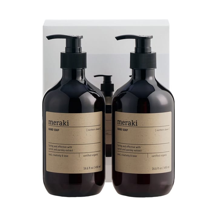 Set de regalo Meraki con 2 jabones de manos de 490 ml, Northern dawn Meraki