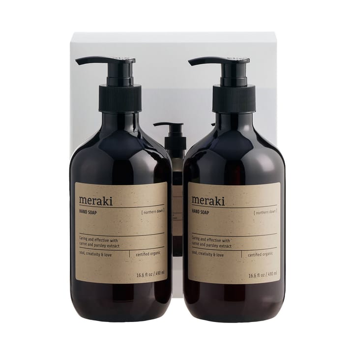 Set de regalo Meraki con 2 jabones de manos de 490 ml, Northern dawn Meraki
