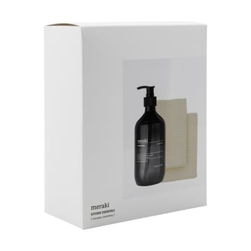 Set de regalo Meraki detergente para platos y estropajo, 3 piezas - Shadow lake - Meraki