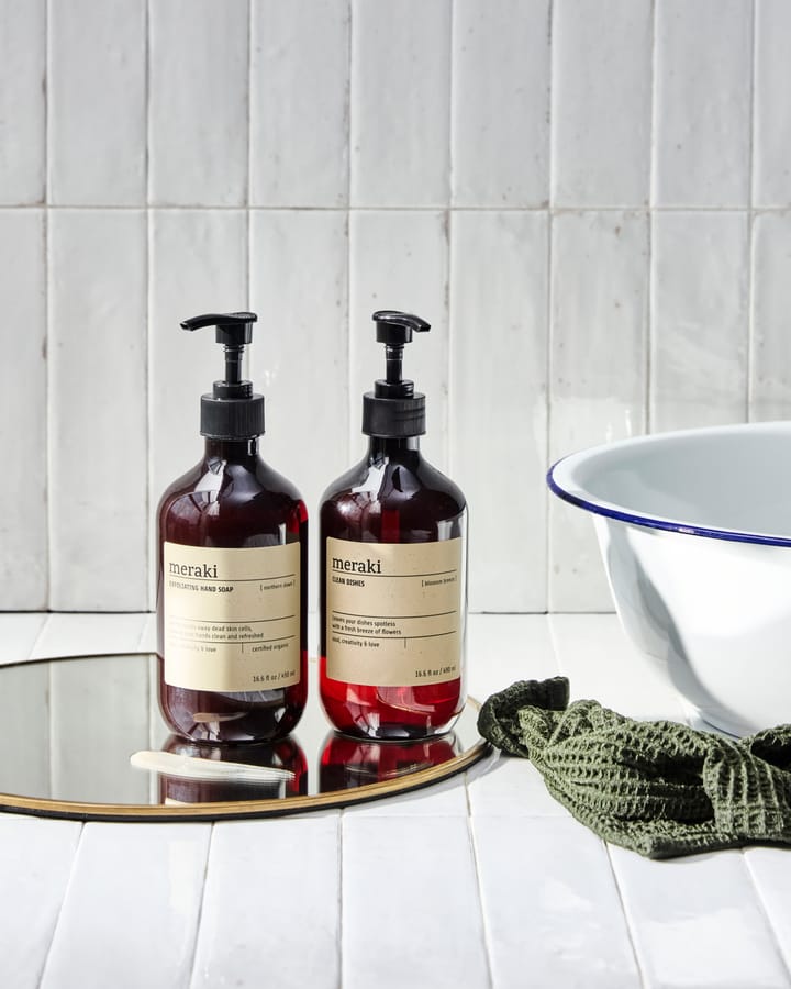 Set de regalo Meraki jabón de manos y detergente líquido, Exfoliating Northern star, Blossom breeze Meraki