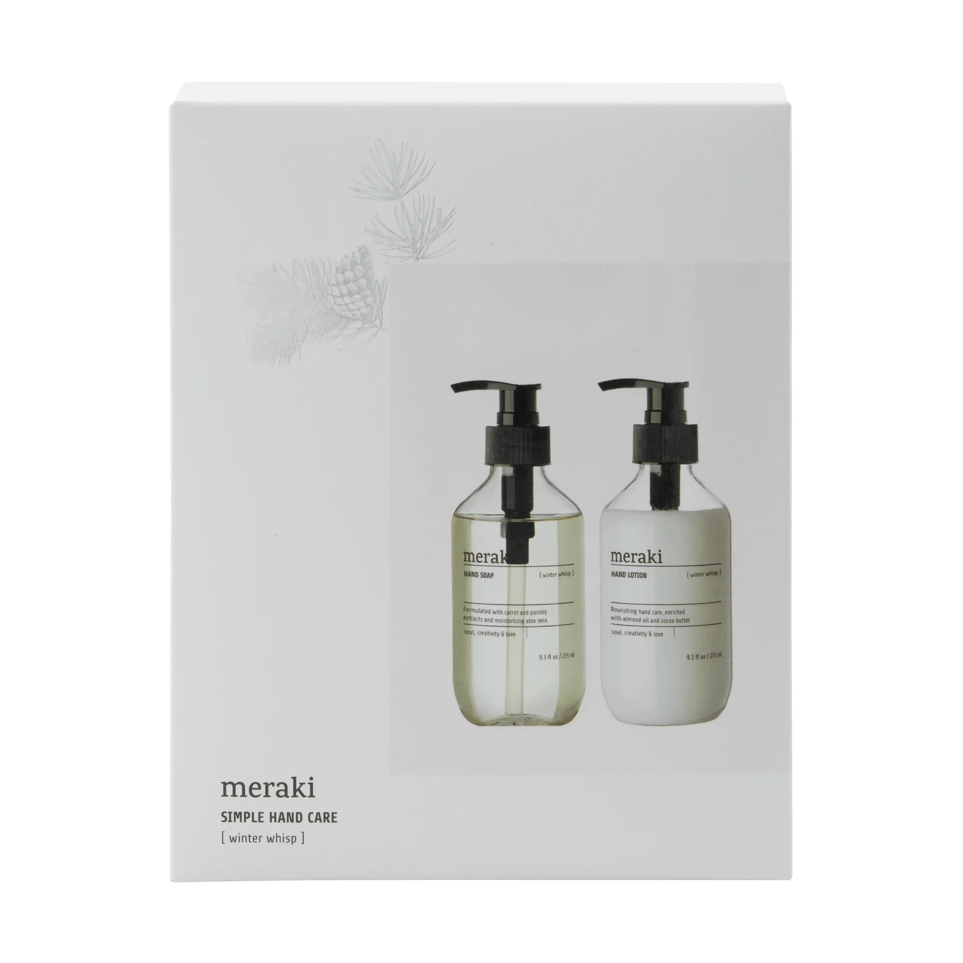 Set de regalo Meraki, jabón y loción para manos, Winter whisp Meraki