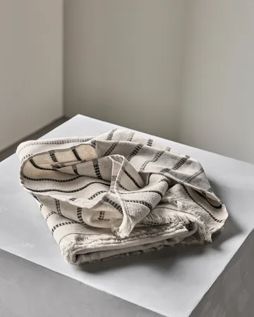 Toalla de baño True - Blanco roto-negro, 70x140 cm - Meraki