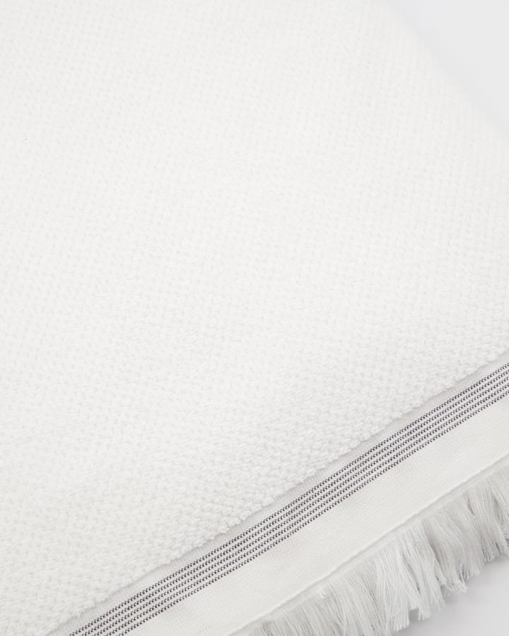Toalla Meraki blanco con líneas grises - 100x180 cm - Meraki