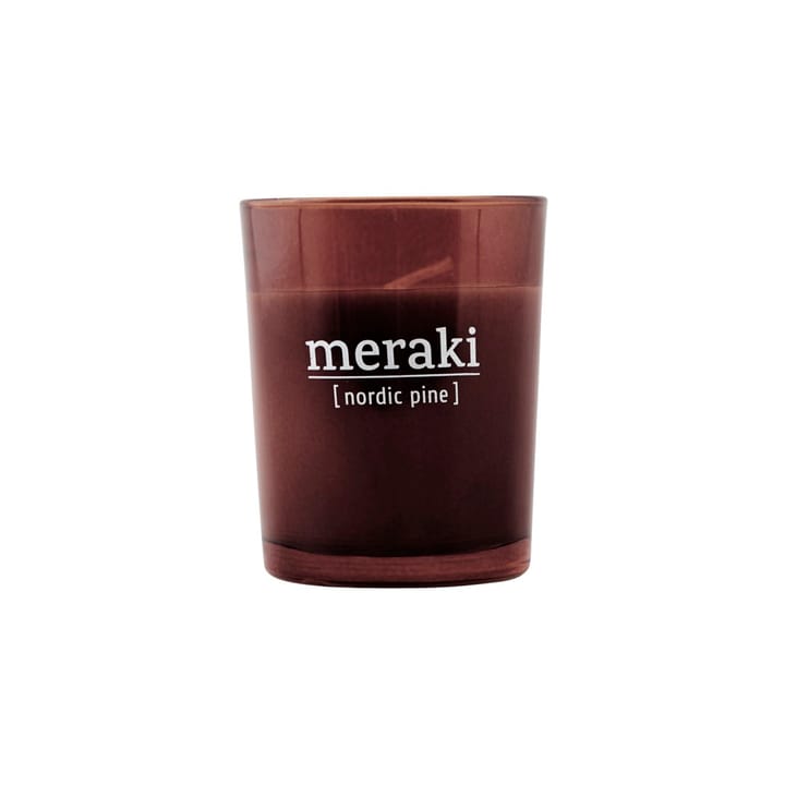 Vela perfumada Meraki marrón, 12h - Nordic pine - Meraki