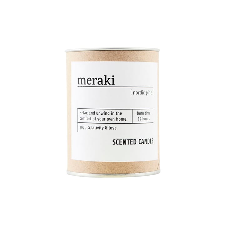 Vela perfumada Meraki marrón, 12h, Nordic pine Meraki