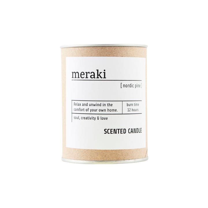 Vela perfumada Meraki marrón, 12h - Nordic pine - Meraki