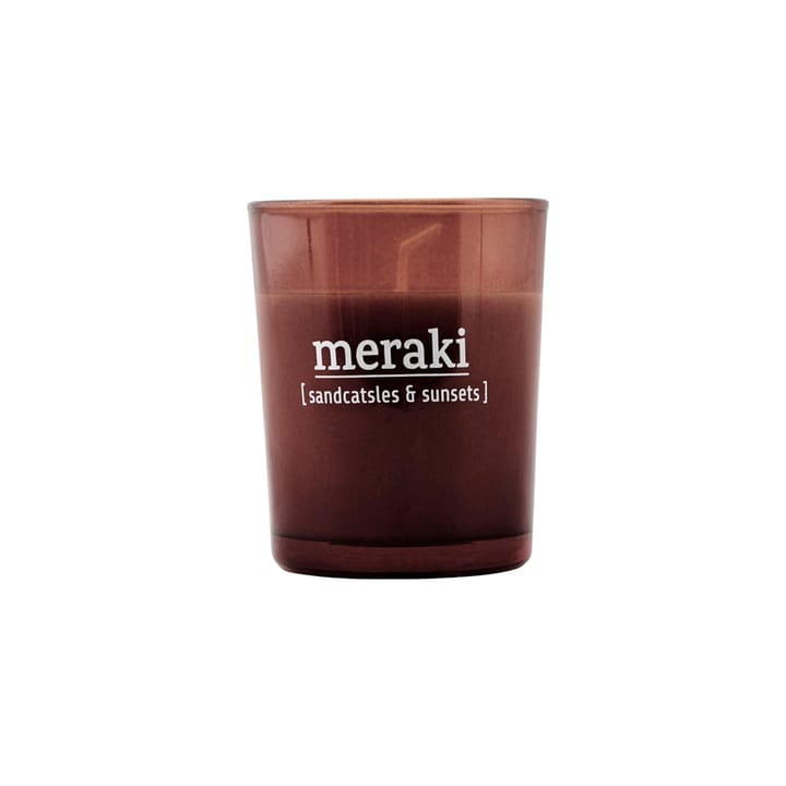 Vela perfumada Meraki marrón, 12h - Sandcastles & sunsets - Meraki