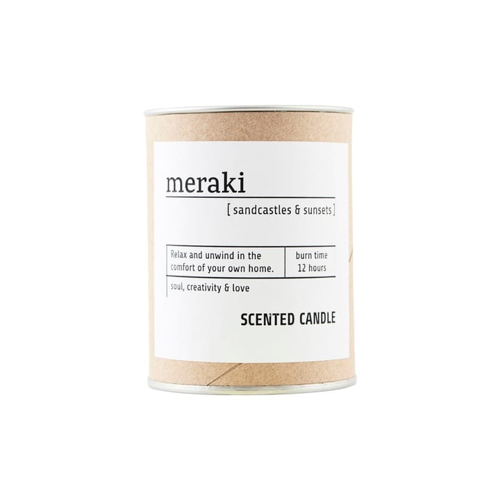 Vela perfumada Meraki marrón, 12h, Sandcastles & sunsets Meraki