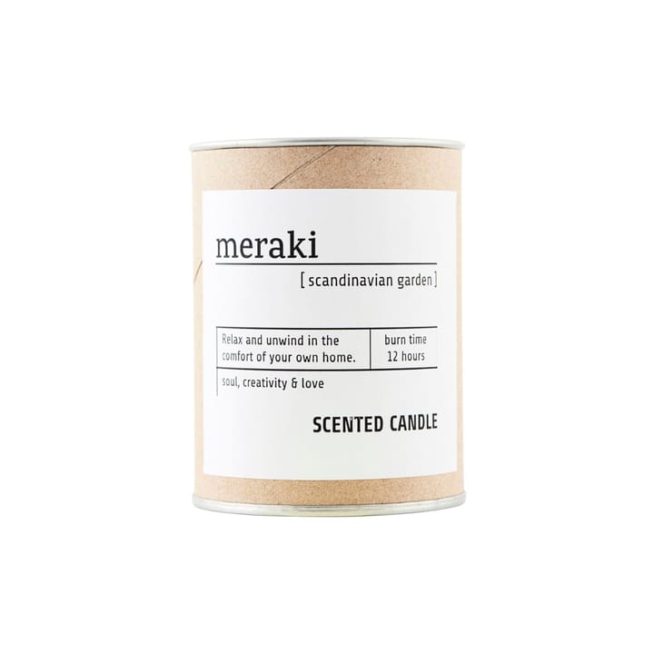 Vela perfumada Meraki marrón, 12h, Scandinavian garden Meraki