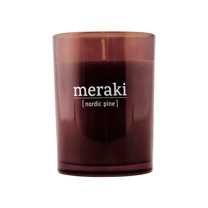 Vela perfumada Meraki marrón, 35h - Nordic pine - Meraki