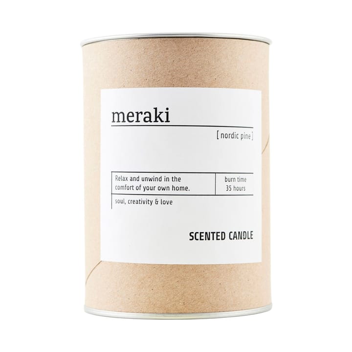 Vela perfumada Meraki marrón, 35h, Nordic pine Meraki