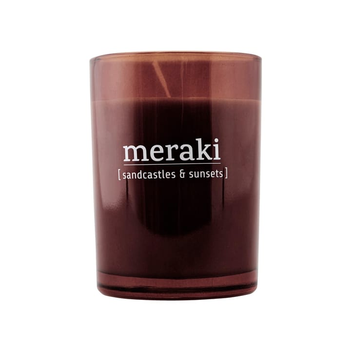 Vela perfumada Meraki marrón, 35h - Sandcastles & sunsets - Meraki