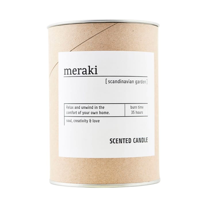 Vela perfumada Meraki marrón, 35h, Scandinavian garden Meraki