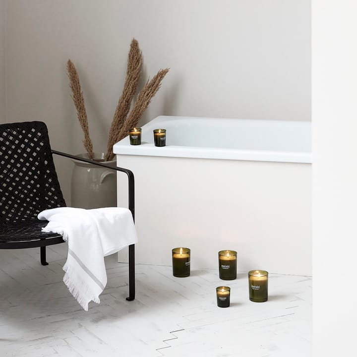 Vela perfumada Meraki vidrio verde 12 horas, Earthbound Meraki