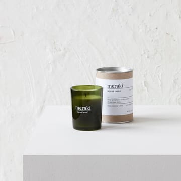 Vela perfumada Meraki vidrio verde 12 horas - Green herbal - Meraki