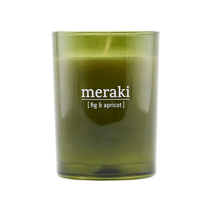 Vela perfumada Meraki vidrio verde 35 horas - Fig-apricot - Meraki