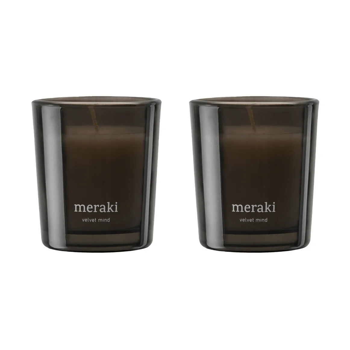 Velas perfumadas 12 horas Meraki 12, 2-pack, Mente de terciopelo Meraki