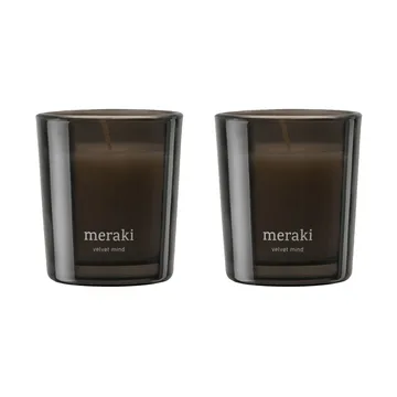 Velas perfumadas 12 horas Meraki 12, 2-pack - Mente de terciopelo - Meraki