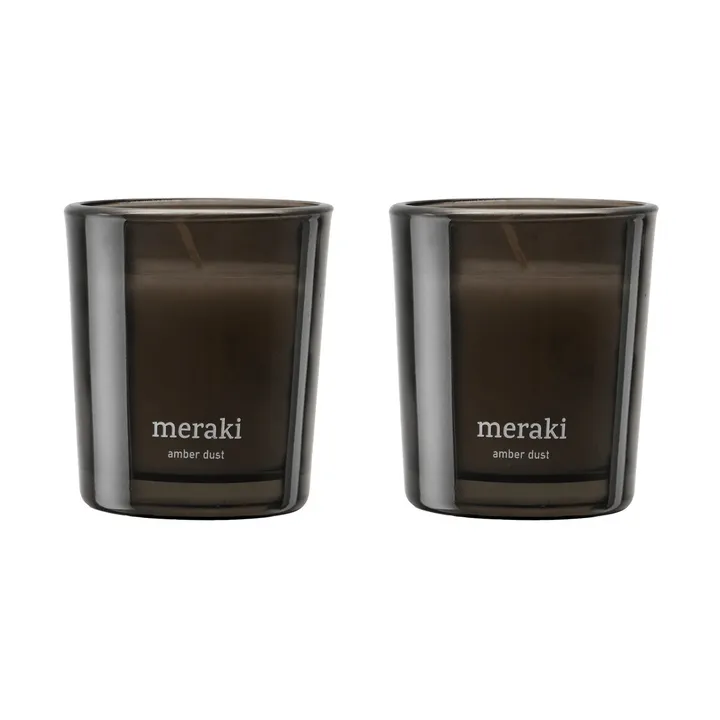 Velas perfumadas 12 horas Meraki 12, 2-pack - Polvo ámbar - Meraki