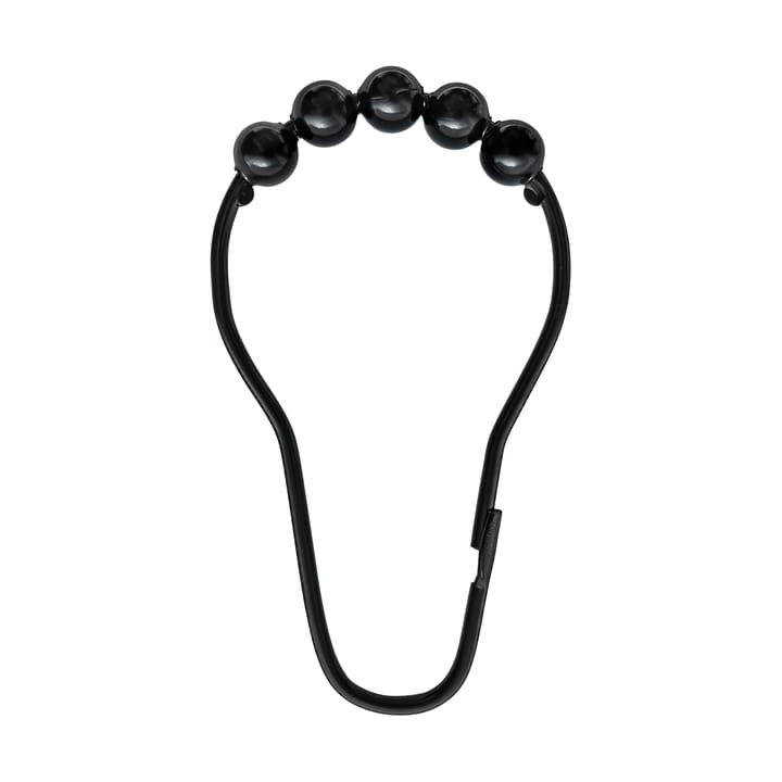 10 Ganchos Aqua para cortina de ducha, Negro Mette Ditmer