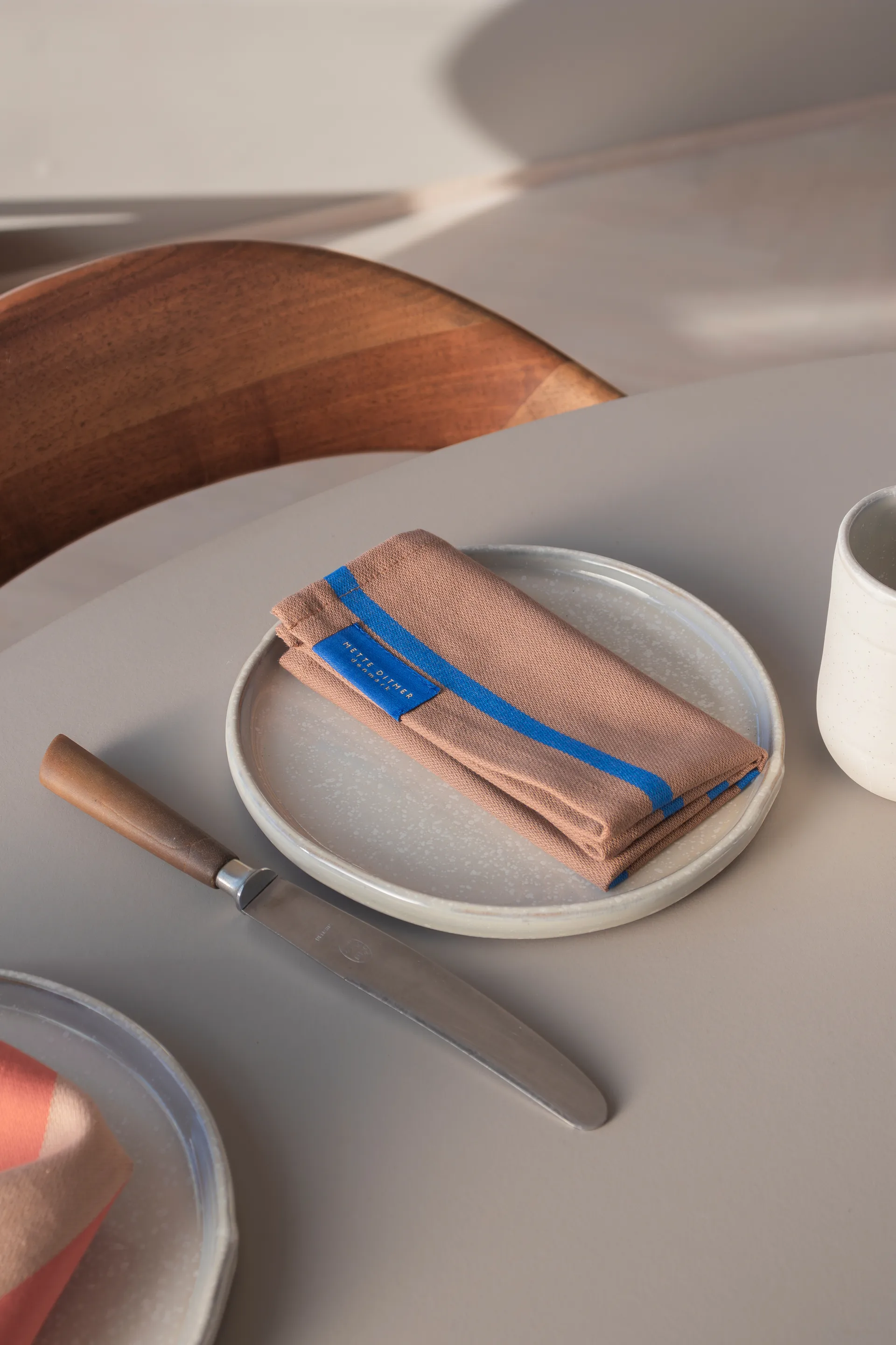 2 Bayetas de cocina Stripes 33x33 cm, Blush Mette Ditmer