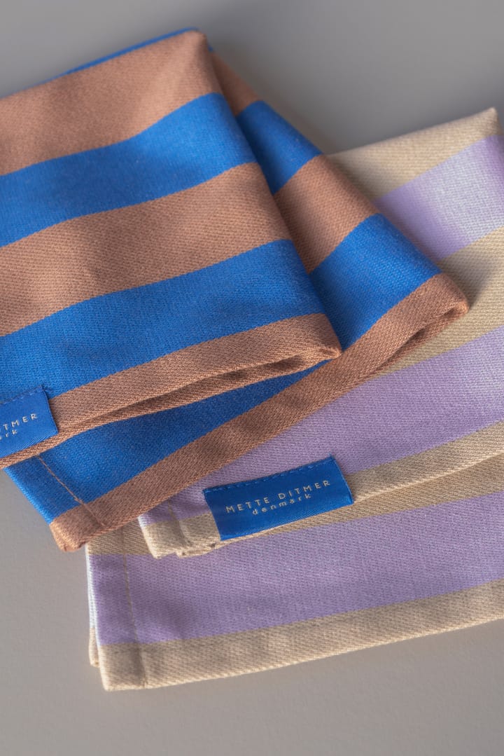 2 Bayetas de cocina Stripes 33x33 cm, Blush Mette Ditmer