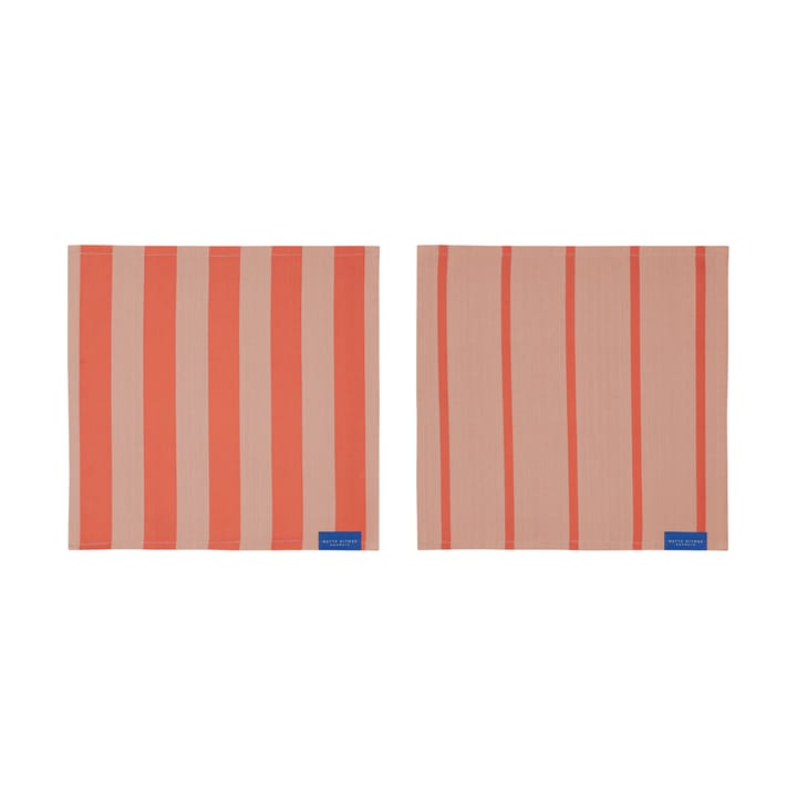 2 Bayetas de cocina Stripes 33x33 cm - Latte - Mette Ditmer