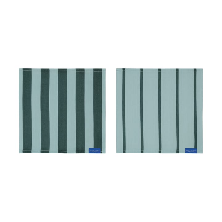 2 Bayetas de cocina Stripes 33x33 cm - Mint - Mette Ditmer