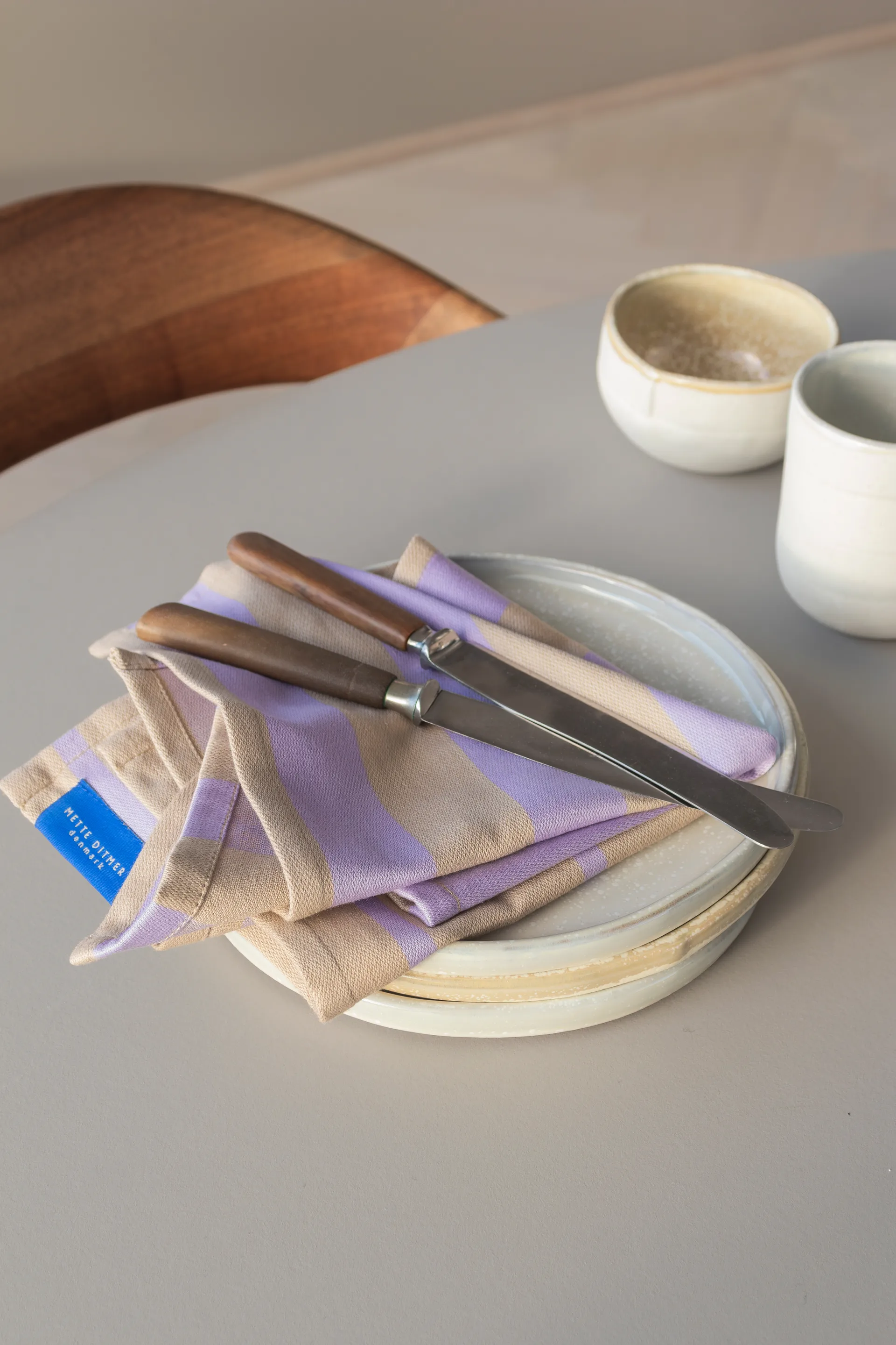 2 Bayetas de cocina Stripes 33x33 cm, Sand Mette Ditmer