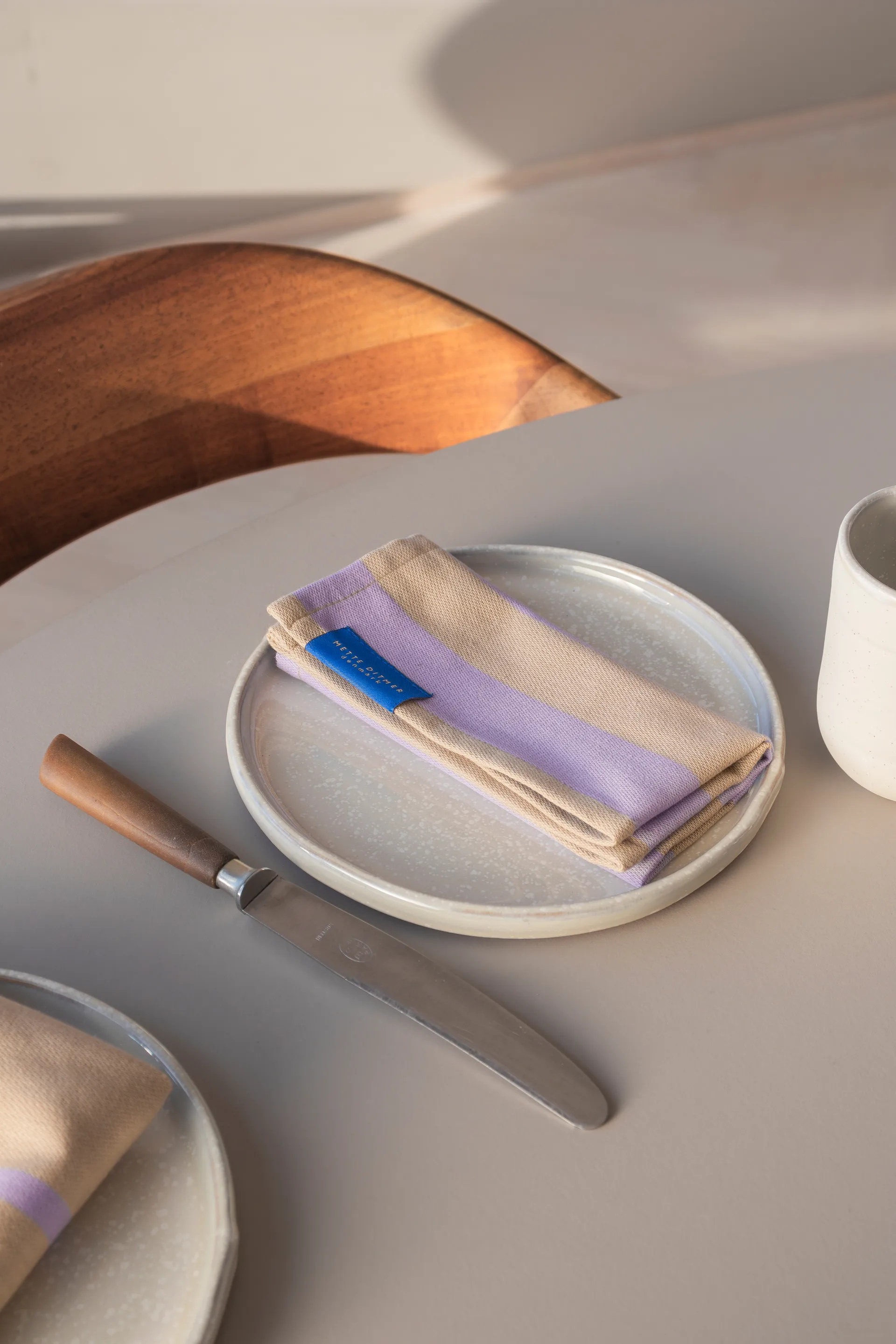 2 Bayetas de cocina Stripes 33x33 cm, Sand Mette Ditmer