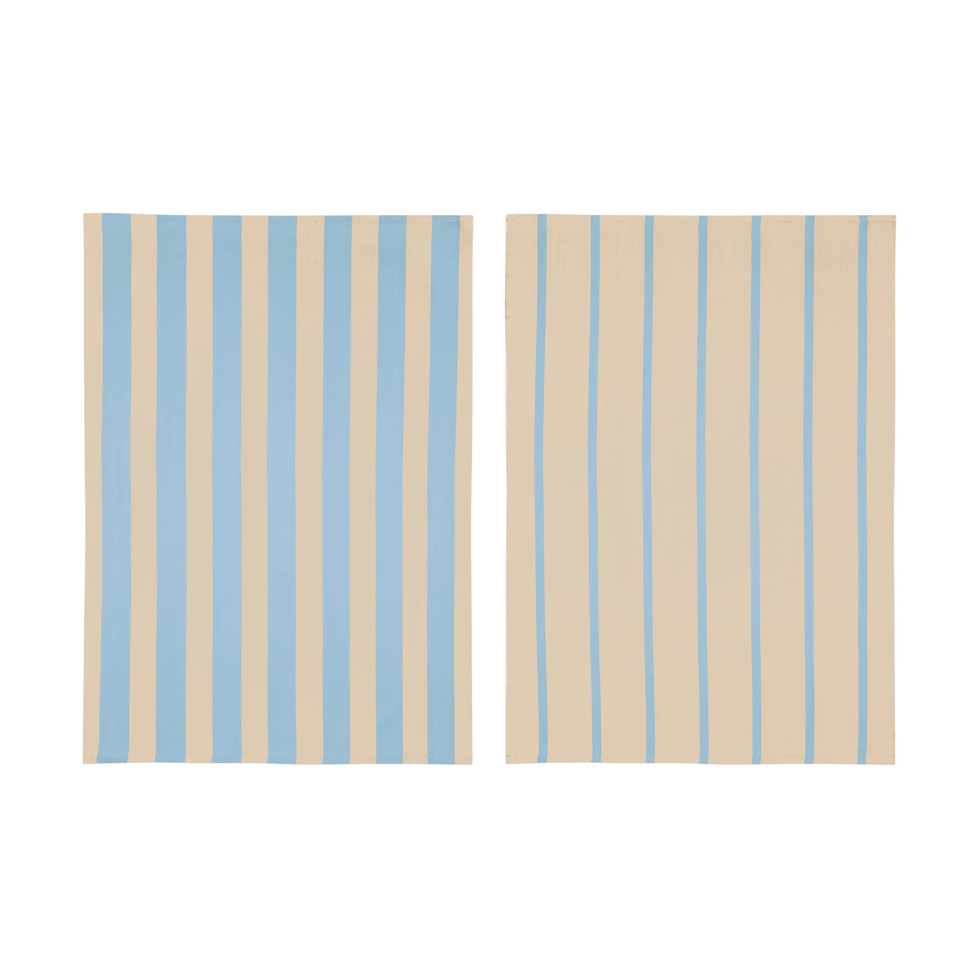 2 Paños de cocina Stripes 50x70 cm, Blue-Beige (azul beige), 50x70 cm Mette Ditmer