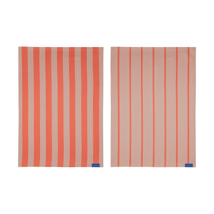 2 Paños de cocina Stripes 50x70 cm - Latte - Mette Ditmer