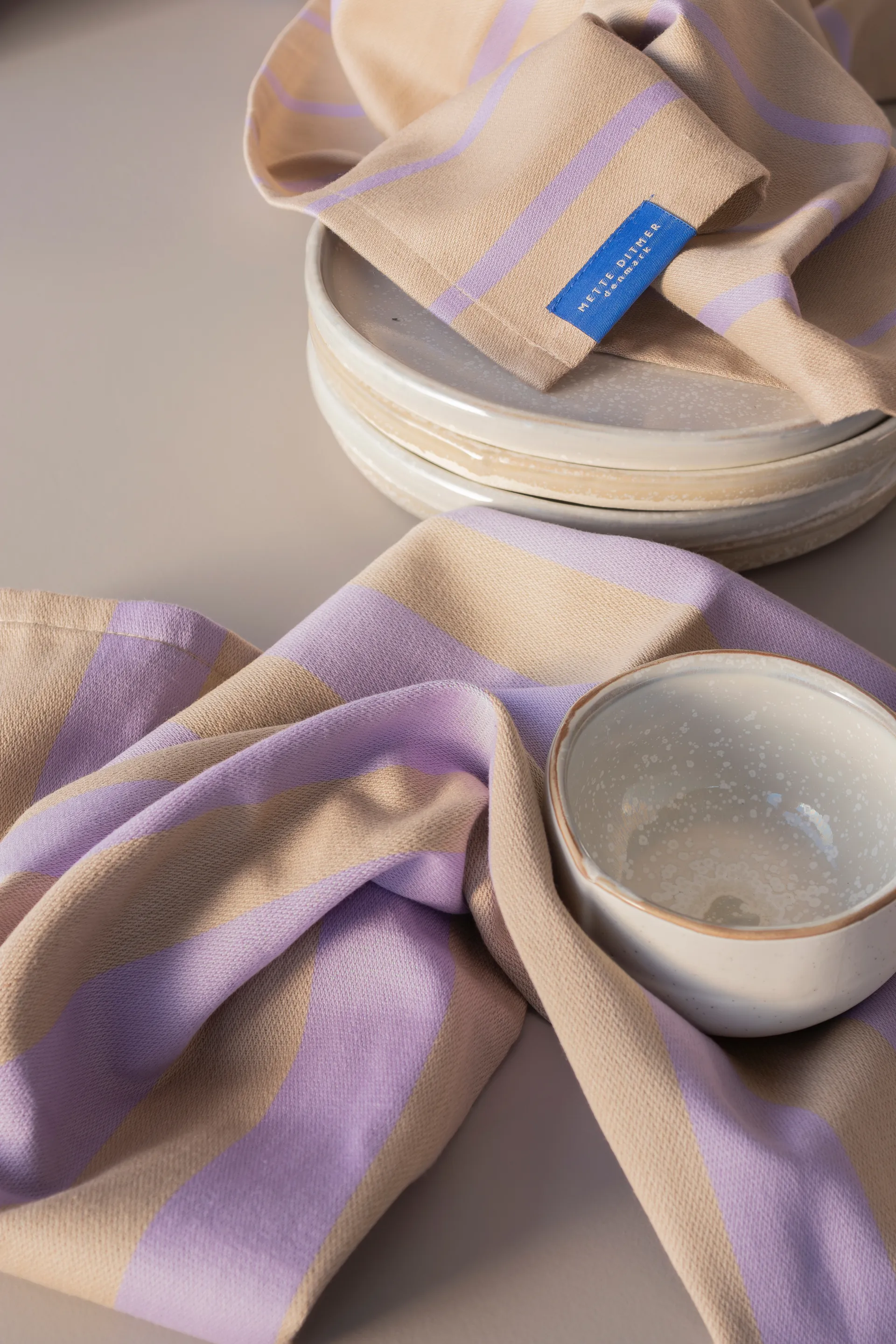 2 Paños de cocina Stripes 50x70 cm, Sand Mette Ditmer