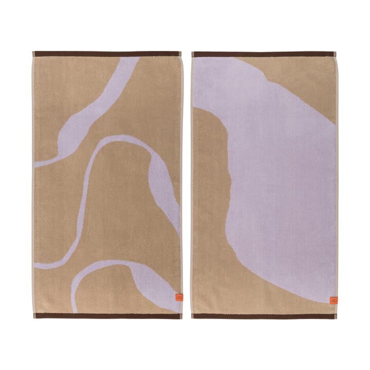 2 Toallas de invitados Nova Arte 40x55 cm - Sand-lilac - Mette Ditmer