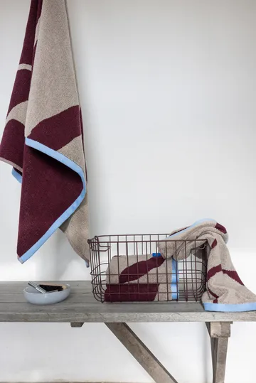 2 Toallas de invitados Nova Arte 40x55 cm - Wine-sand - Mette Ditmer