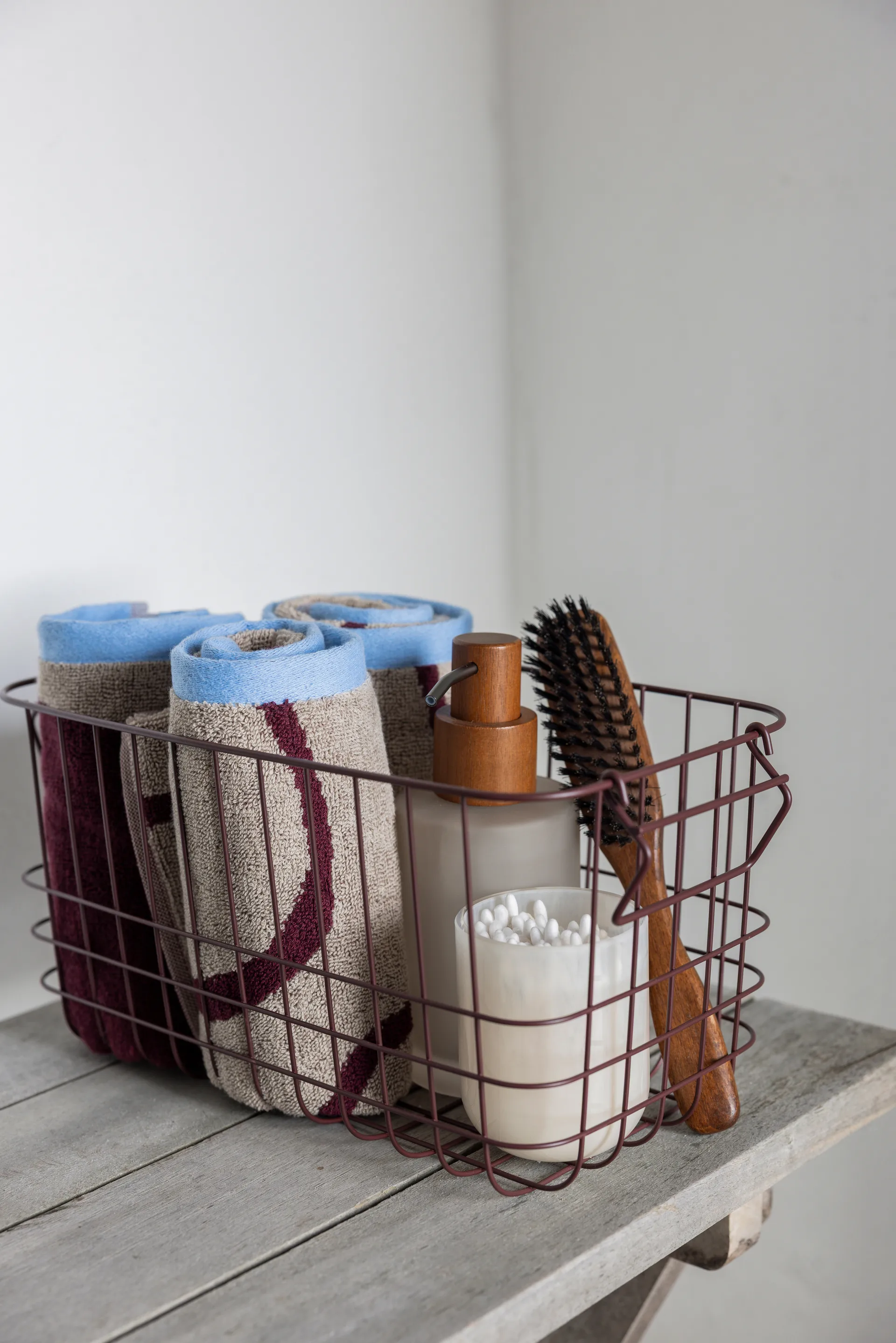 2 Toallas de invitados Nova Arte 40x55 cm, Wine-sand Mette Ditmer