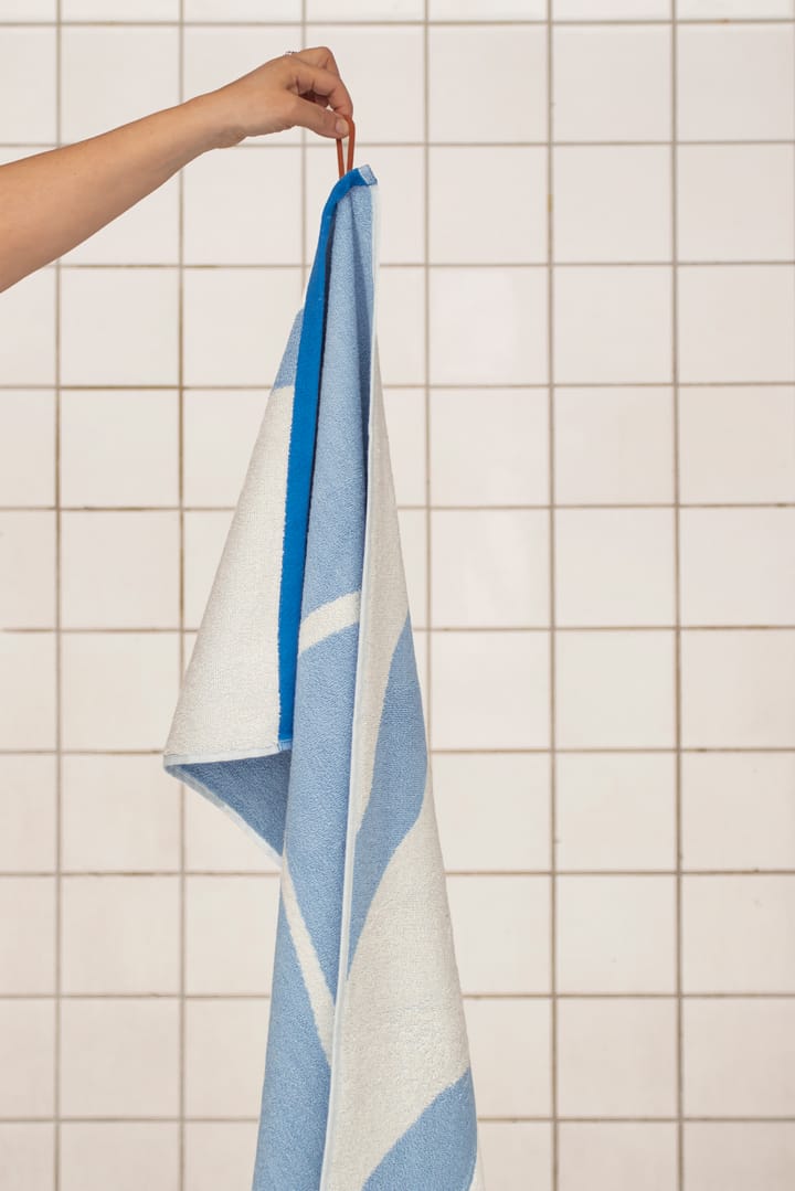 2 Toallas de manos Nova Arte 50x90 cm, Light blue-off-white Mette Ditmer