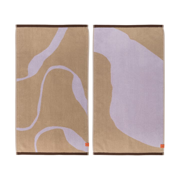 2 Toallas de manos Nova Arte 50x90 cm - Sand-lilac - Mette Ditmer