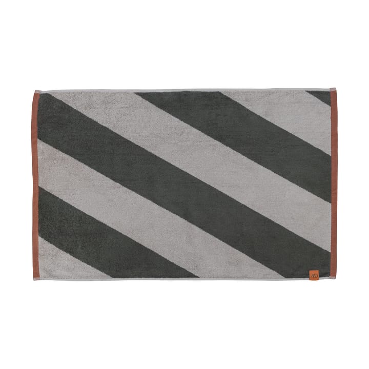 Alfombra de baño Diagonal 50x80 cm - Dark olive - Mette Ditmer
