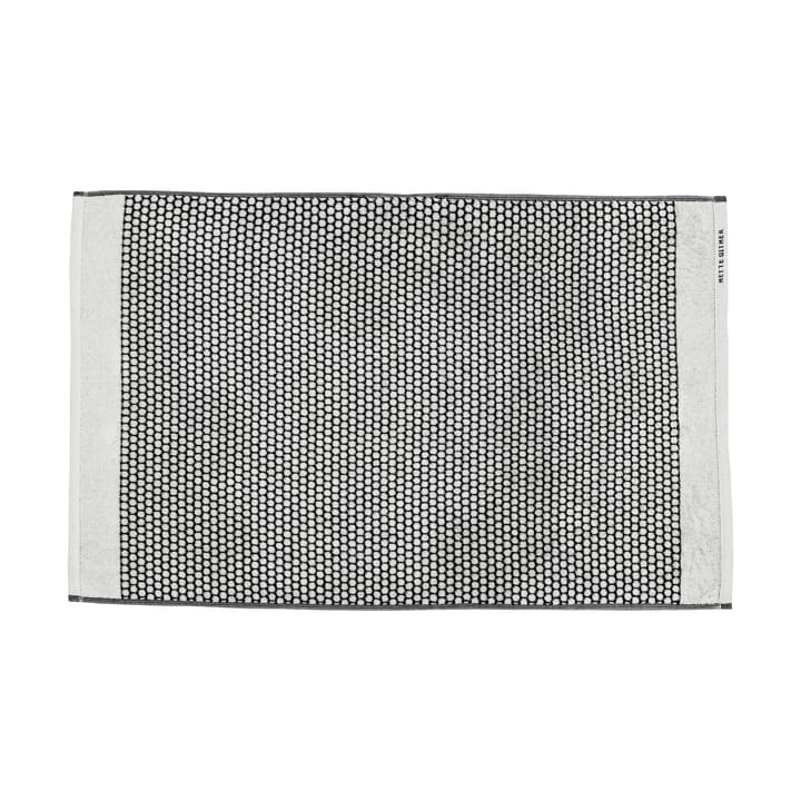 Alfombra de baño Grid 50x80 cm - Negro-off white - Mette Ditmer