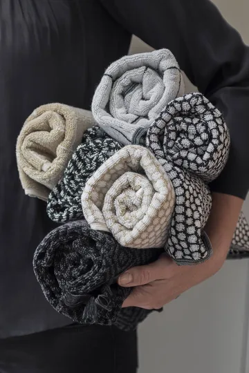 Alfombra de baño Morocco 50x80 cm - Black-white - Mette Ditmer