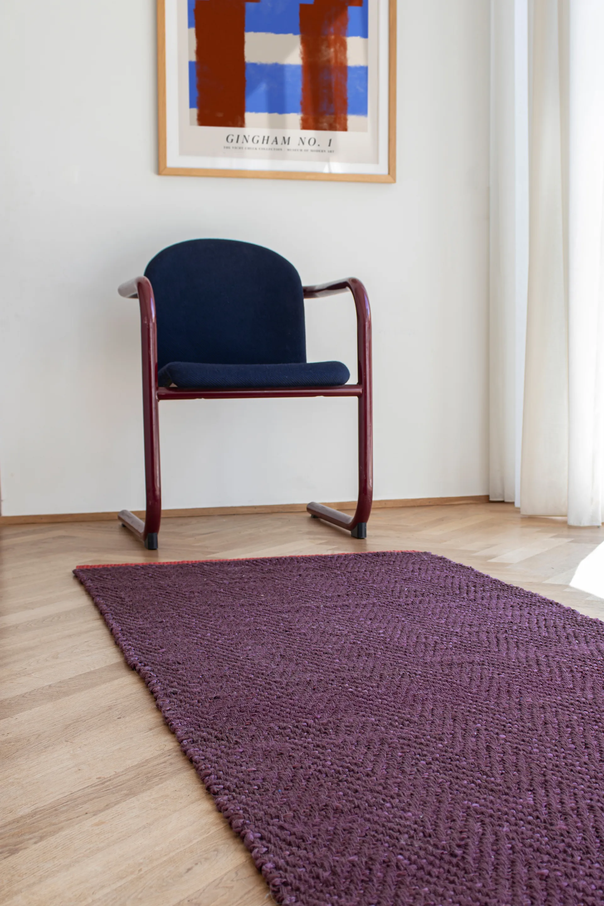 Alfombra de pasillo Notes 70x150 cm, Wine Mette Ditmer